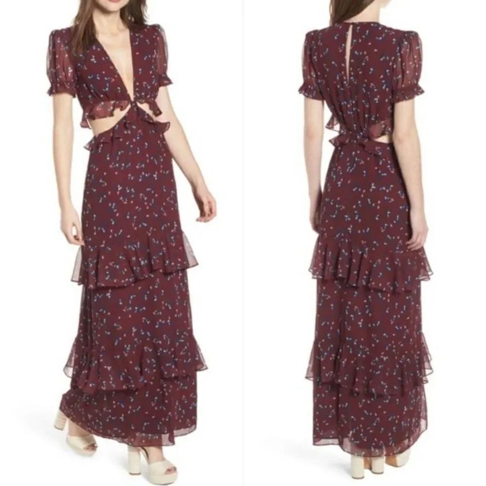 WAYF "Laviana" Cut-out Maxi Dress -size Small